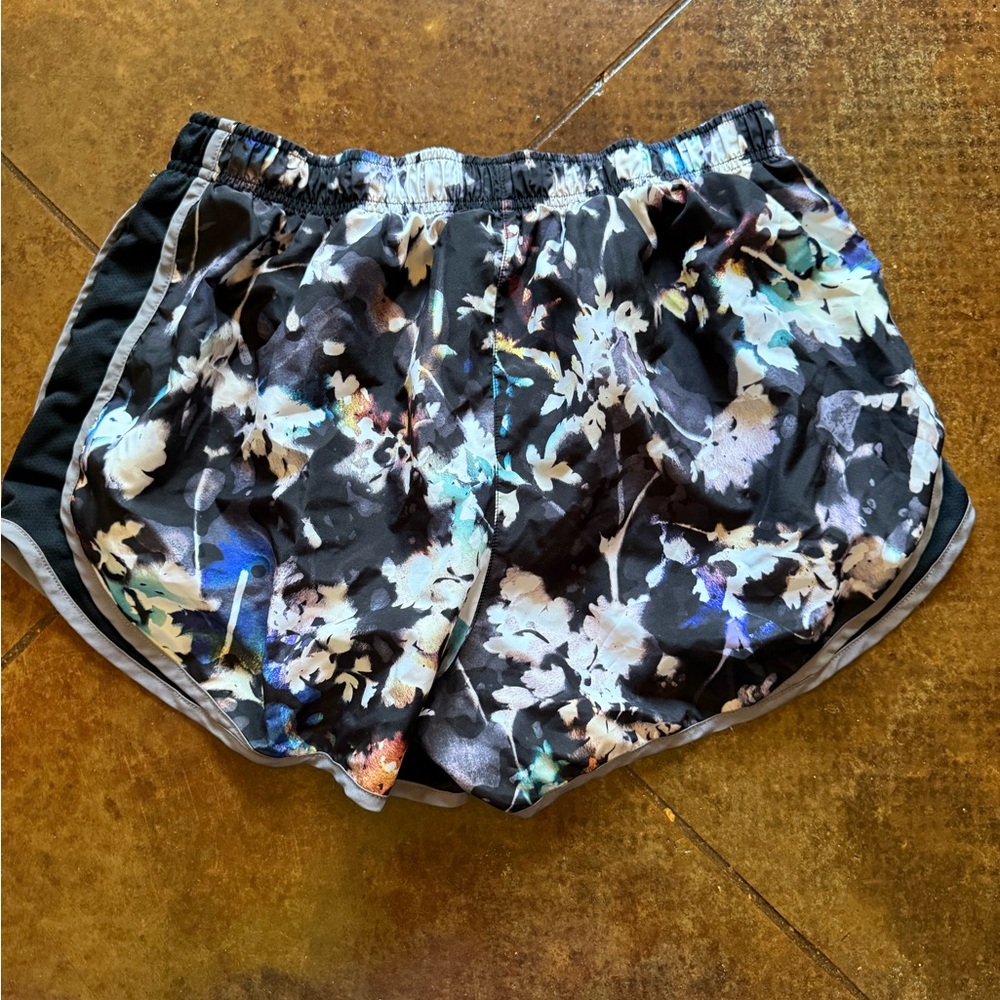 Nike Black Floral Women's Athletic Shorts